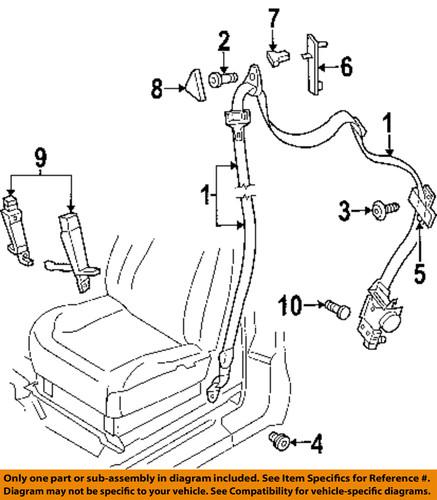 Dodge oem 6033439 front seat belts-seat belt assembly screw