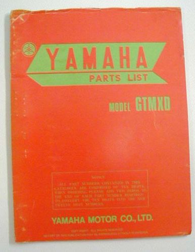 Yamaha parts list 1977 gtmxd lit-10013-67-00 367-28198-91 oem