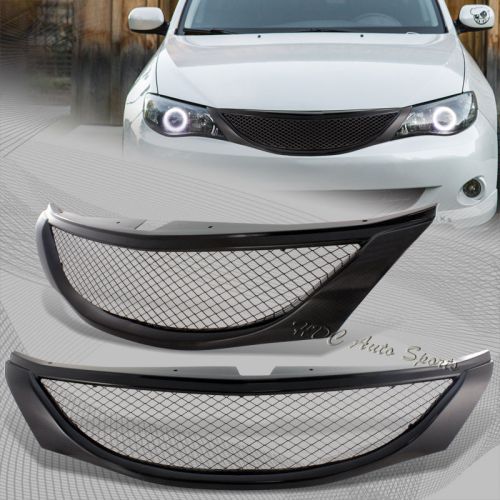For 2008-2010 subaru impreza wrx jdm front hood carbon style mesh grill grille
