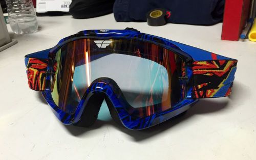Fly racing focus offroad riding motocross atv goggles blue