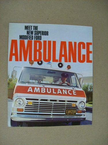 1970 ford econoline  superior ambulance  brochures