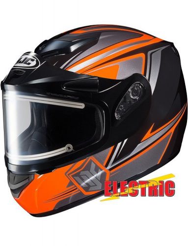 Hjc cs-r2 seca snow helmet w/electric shield fluo orange/black/silver
