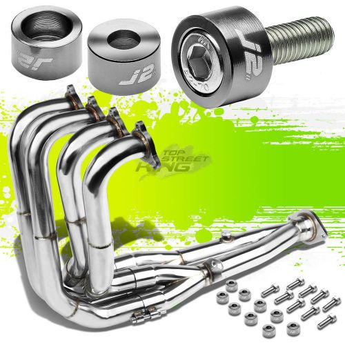 J2 for integra dc2 b18 exhaust manifold tri-y header+gun metal washer cup bolts