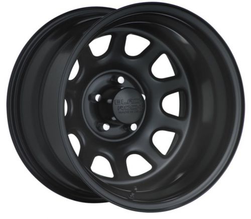 Black rock 942b-685042 single 16x8 type d series 942b matte black steel wheel