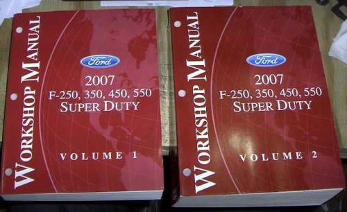 2007 ford f250 350 450 550 trucks factory shop service repair manuals set of two