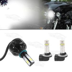 For harley 1 pc led headlamp 40w h4 4000lm w/2pcs 881 cree fog driving lamps