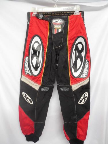 Youth size 28 answer edge racewear riding pants dirt bike motocross racing pants
