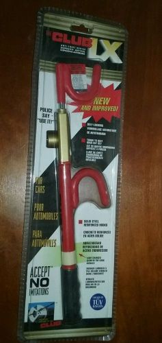 The club 1100 lx series anti-theft vehicle security steering wheel lock, red