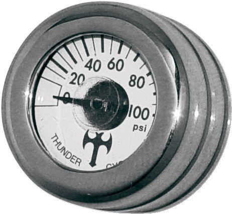 Eddie trotta designs mini oil pressure gauge and cover polished