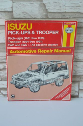 Isuzu pick-ups &amp; trooper - automotive repair manual haynes #47101 (1641)