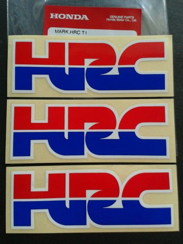 ×3 pcs. honda -hrc (honda racing corporation) decal sticker badge 100% genuine