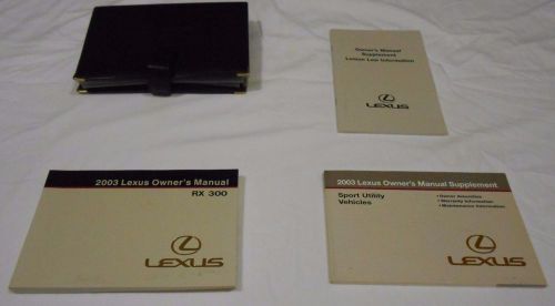 2003 lexus rx 300 owner manual 4/pc.set &amp; black premium lexus factory case