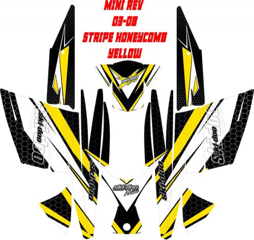 Ski doo wrap kit mini rev 2004 through 2013 stripe honeycomb