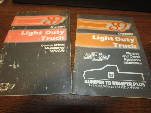 2 general motors light duty trucks maintenance schedule guides warranty ino 1989