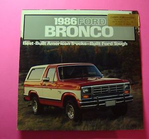 1986 ford bronco showroom sales brochure..17- pages