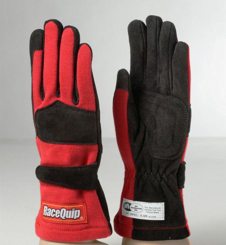 Racequip 355016  red/black sfi 3.3/5 safety rating x-large 355 gloves -