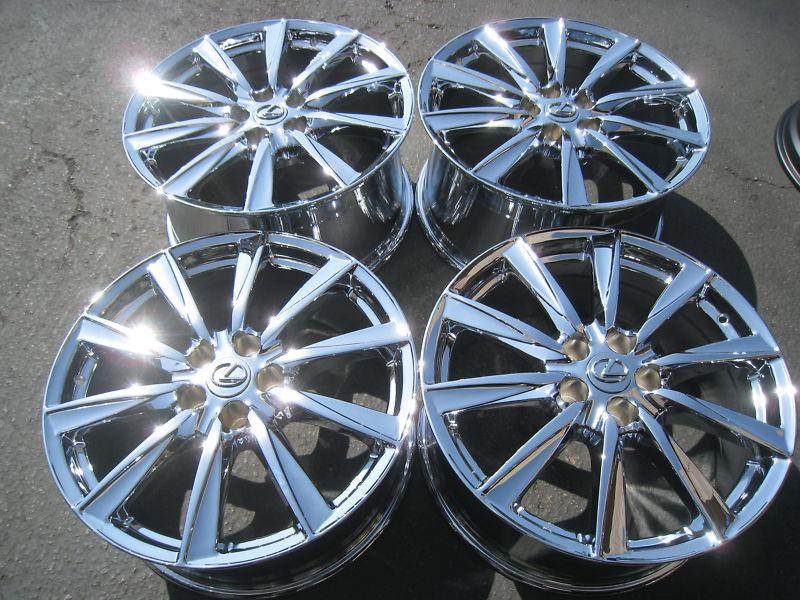 19" lexus is-f chrome wheels tires is250 is350 gs400 430 ls400 es350 17 18 19 20