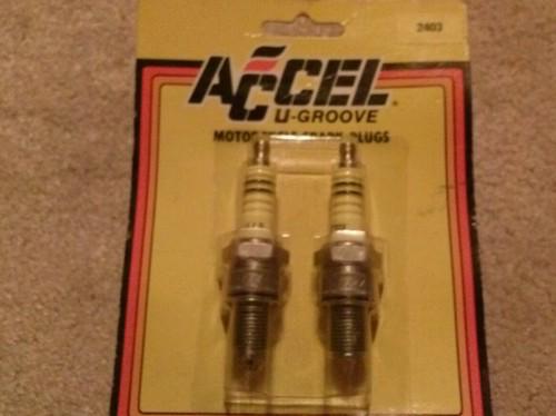 Accel u groove spark plugs for harleys 2403 for evo and shovel