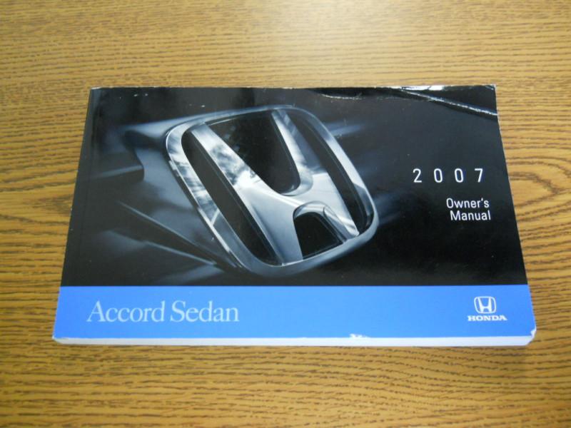 07 2007 honda accord sedan owners manual  **actual photos/see other photos**