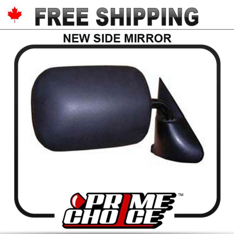 New manual black passenger side view mirror right door for dodge ram truck