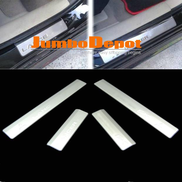 Stainless steel side lid plate door sill trim cover fits lancer 2008-11 warranty