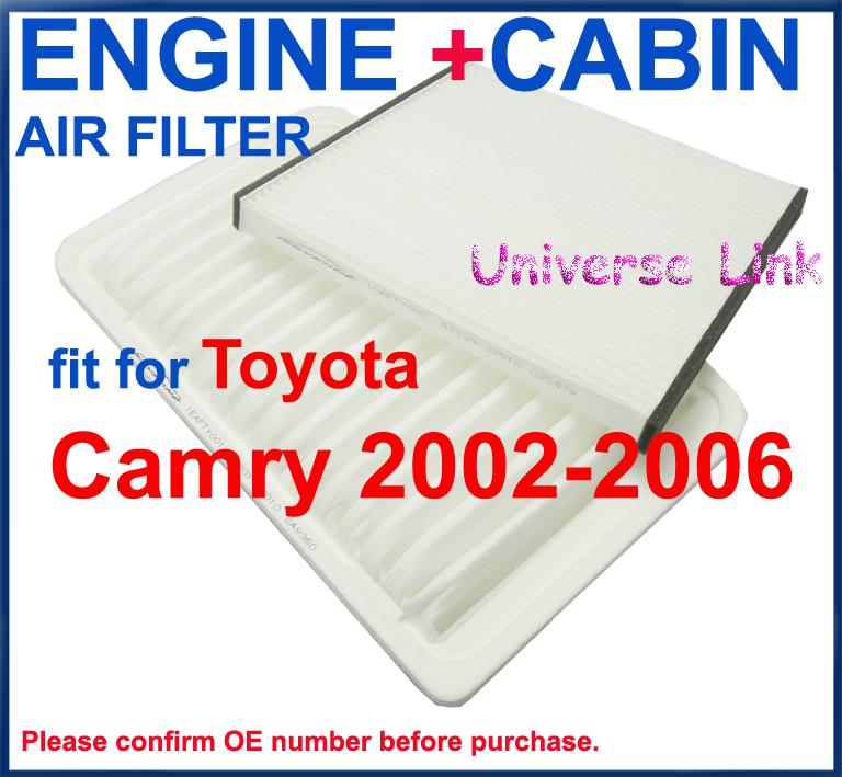 Cabin+engine air filter fit for toyota camry 2002-2006 new