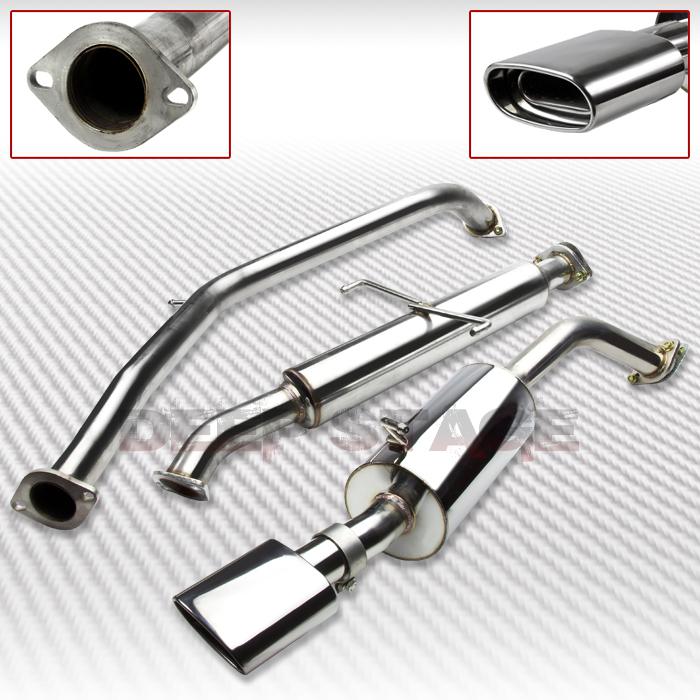 Stainless steel cat back exhaust system oval tip muffler 08-11 scion xb 2az-fe