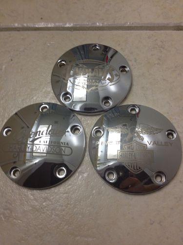 3 so cal domed chrome harley dealer twin cam points timing cover hd fl fx dyna