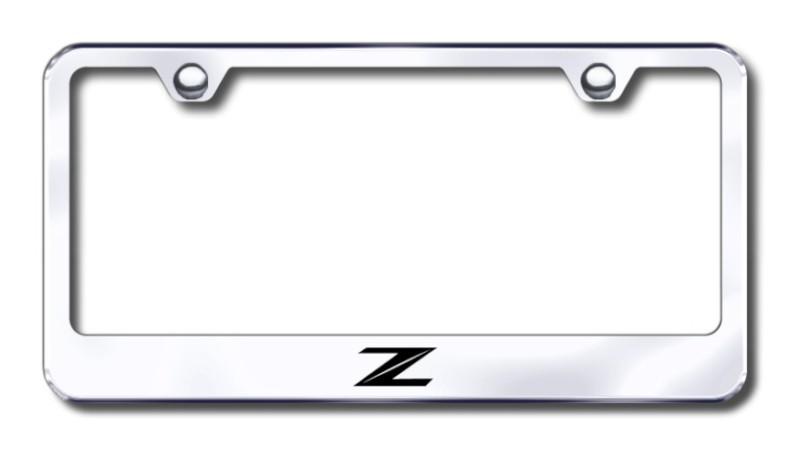 Nissan z (new)  engraved chrome license plate frame made in usa genuine
