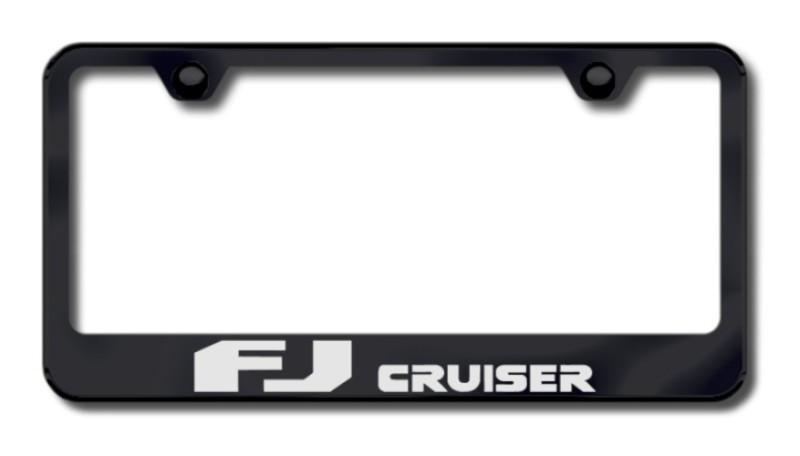 Toyota fj cruiser laser etched license plate frame-black made in usa genuine