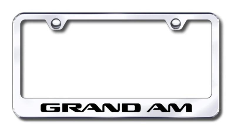 Gm grand am  engraved chrome license plate frame made in usa genuine