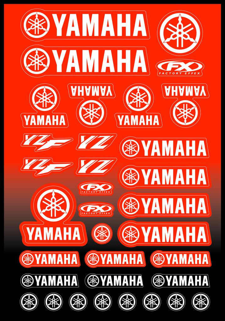Factory effex factory style yamaha sticker decal sheet universal