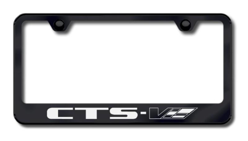 Cadillac cts-v  engraved black license plate frame made in usa genuine