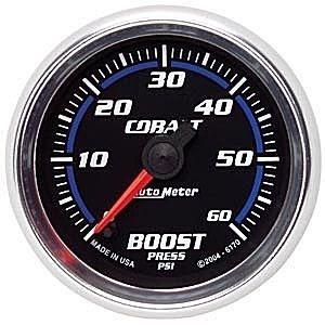 Autometer 2in. boost; 0-60 psi; fse; cobalt