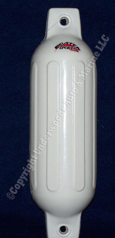 Boat fender bumper 6.5" x 23" vinyl white docking new!