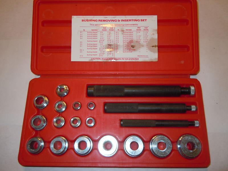19pc bushing driver set remover and installer 3/8" to 1 3/8" range