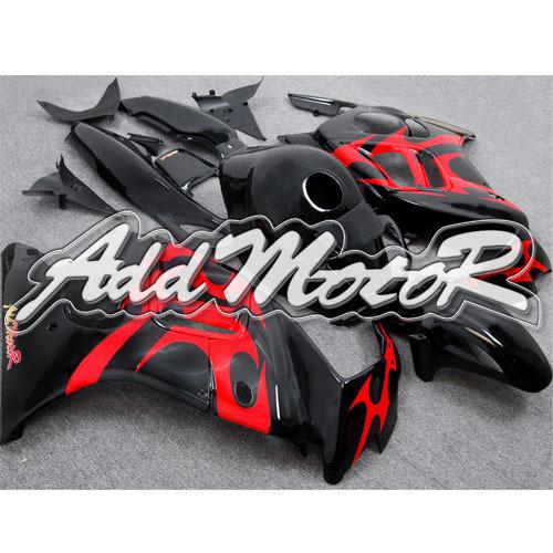 Injection molded fit cbr600 f3 97 98 red flames black fairing 37n72