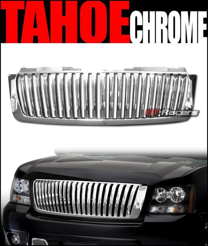 Euro vertical front bumper hood grill grille 2007-2012 tahoe/suburban/avalanche