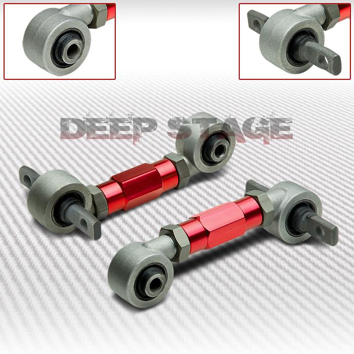 88-00 civic crx integra del sol adjustable high strength front camber kit red