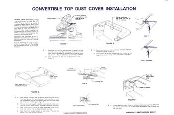 1985 86 87 88 89 90 91 ford mustang convertible top boot cover instruction sheet