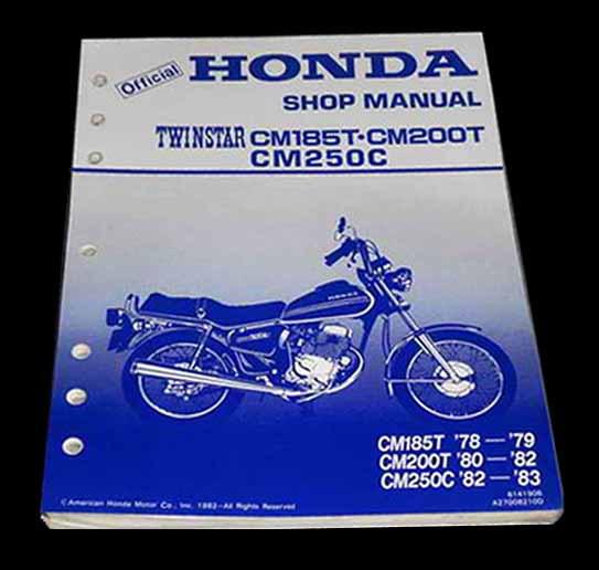 1978-83 honda twinstar cm185t cm200t cm250c cm185 cm200 cm250 repair manual