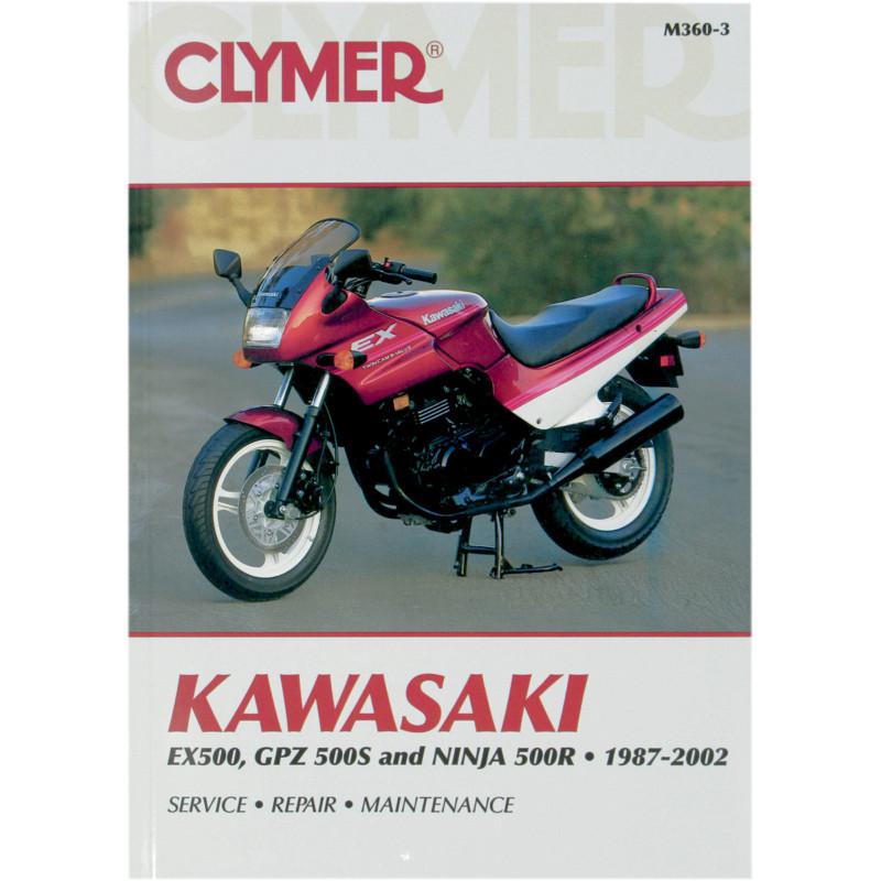 Clymer m360-3 repair service manual kawasaki ex500/nninja 500r, gpz500s 1987-02