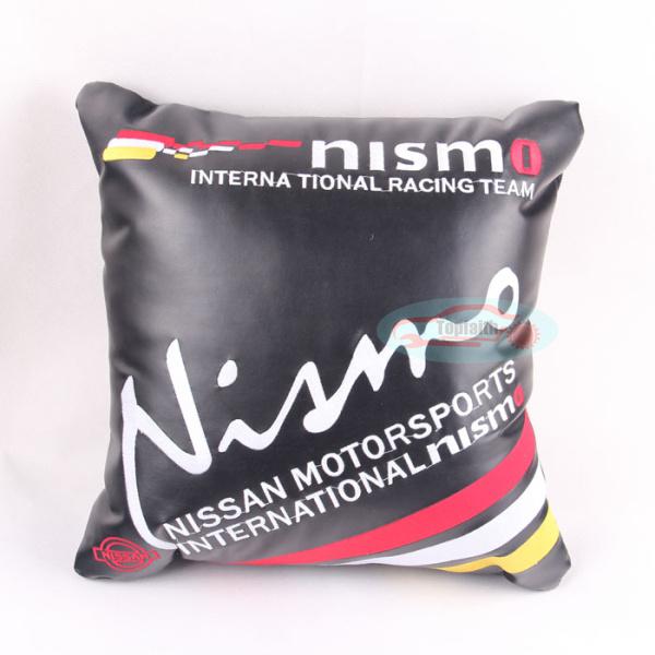 Leather seats embroidery throw pillow cushion motorsport for nissan nismo altima