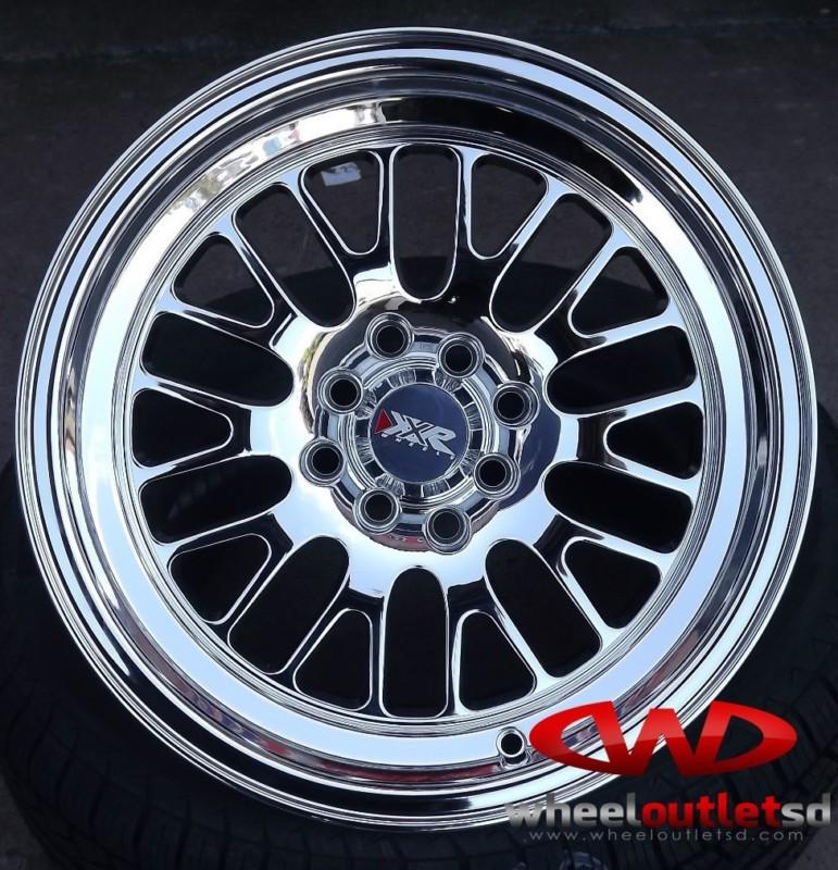 17" xxr 531 platinum finish esm style wheels! new! 4x100/4x114.3 chrome et +25
