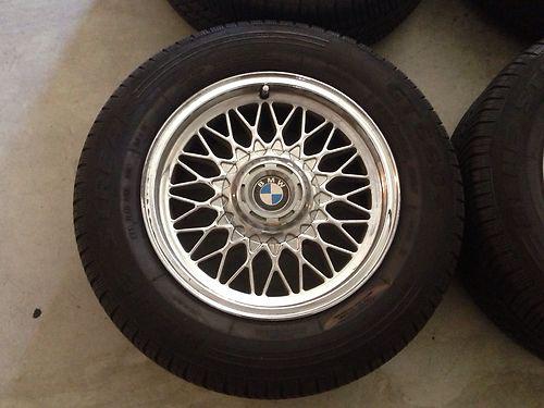 Bmw 16" chrome oem wheels rims tires e38 740 740il 740i