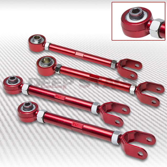 Ss rear upper camber+traction control rod arm kit 02-08 350z z33/g35 v35 red