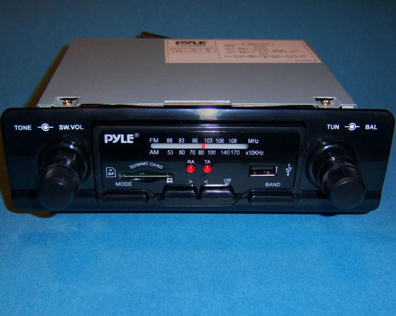 New modern shaft style pyle am/fm radio usb sd/mmc mp3  ford mustang &  more