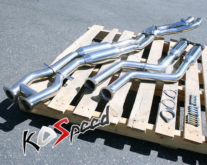 Stainless steel catback cat back mid+down pipe midpipe exhaust 01-06 bmw m3 e46