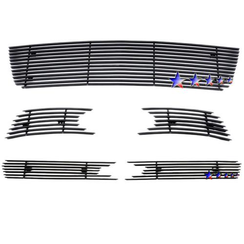 06-13 chevy impala with fog light  black aluminum billet grille main+upper grill