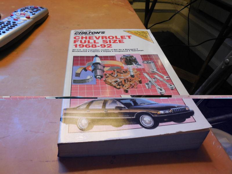 1968-1992 chevy bel air,caprice impala chiltons manual 1969 1970 1971 1972 1973 